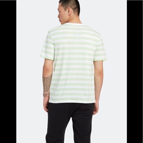 Richer Poorer Neo Mint Striped Short Sleeve Tee Crewneck T Shirt - Picture 3 of 3